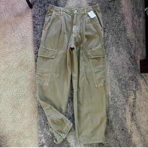NWT Free People Olive Utility Cargo Jeans